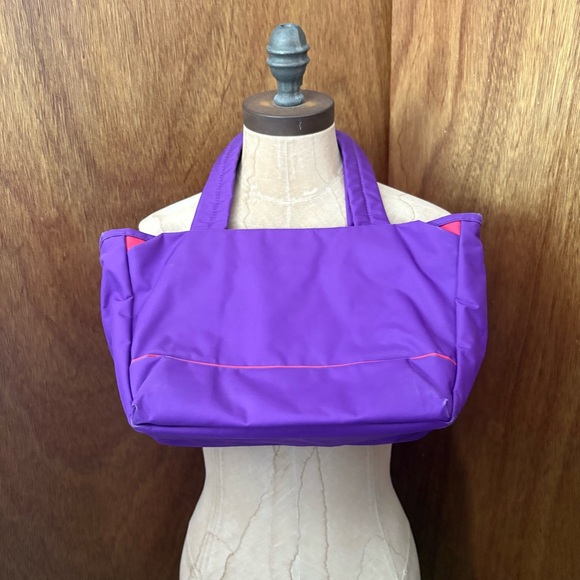 SOLD Yoshida PORTER Girl Purple Small Tote Bag Japan Bright Pink Interior - Picture 2 of 15